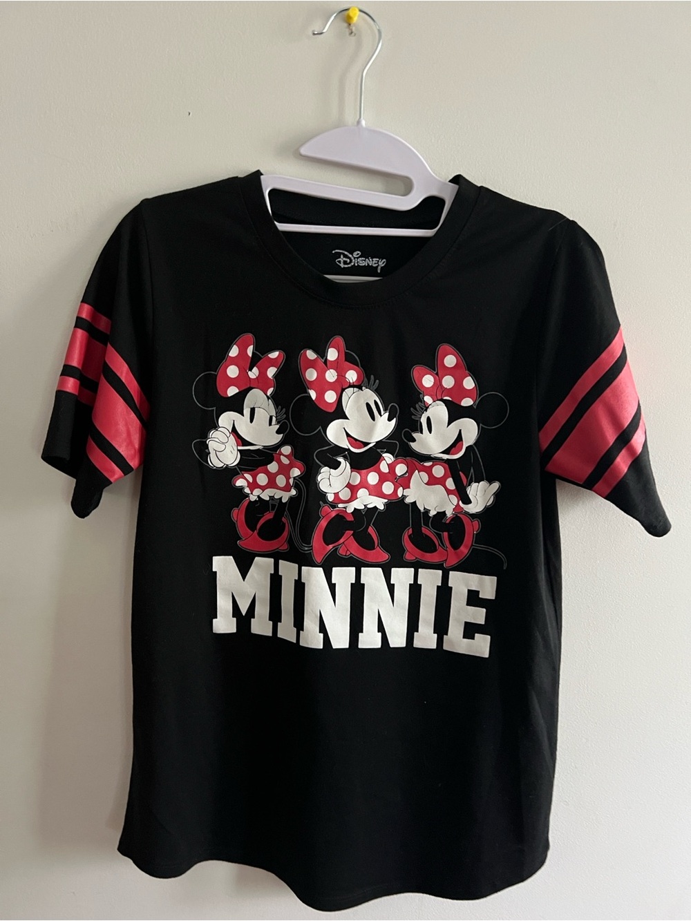 Very Fun Disney Black Tee with Red Minnie Graphic